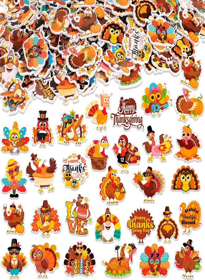 هواف ملصقات إسفنجية على شكل ديك رومي لعيد الشكر من HOWAF، ٢٠٠ قطعة، ملصقات ذاتية اللصق لحفلات عيد الشكر، ملصقات يدوية الصنع، ملصقات إسفنجية مرحة على شكل ديك رومي لعيد الشكر - Image 1